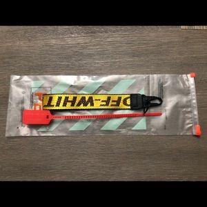 Off-White Yellow logo Keychain